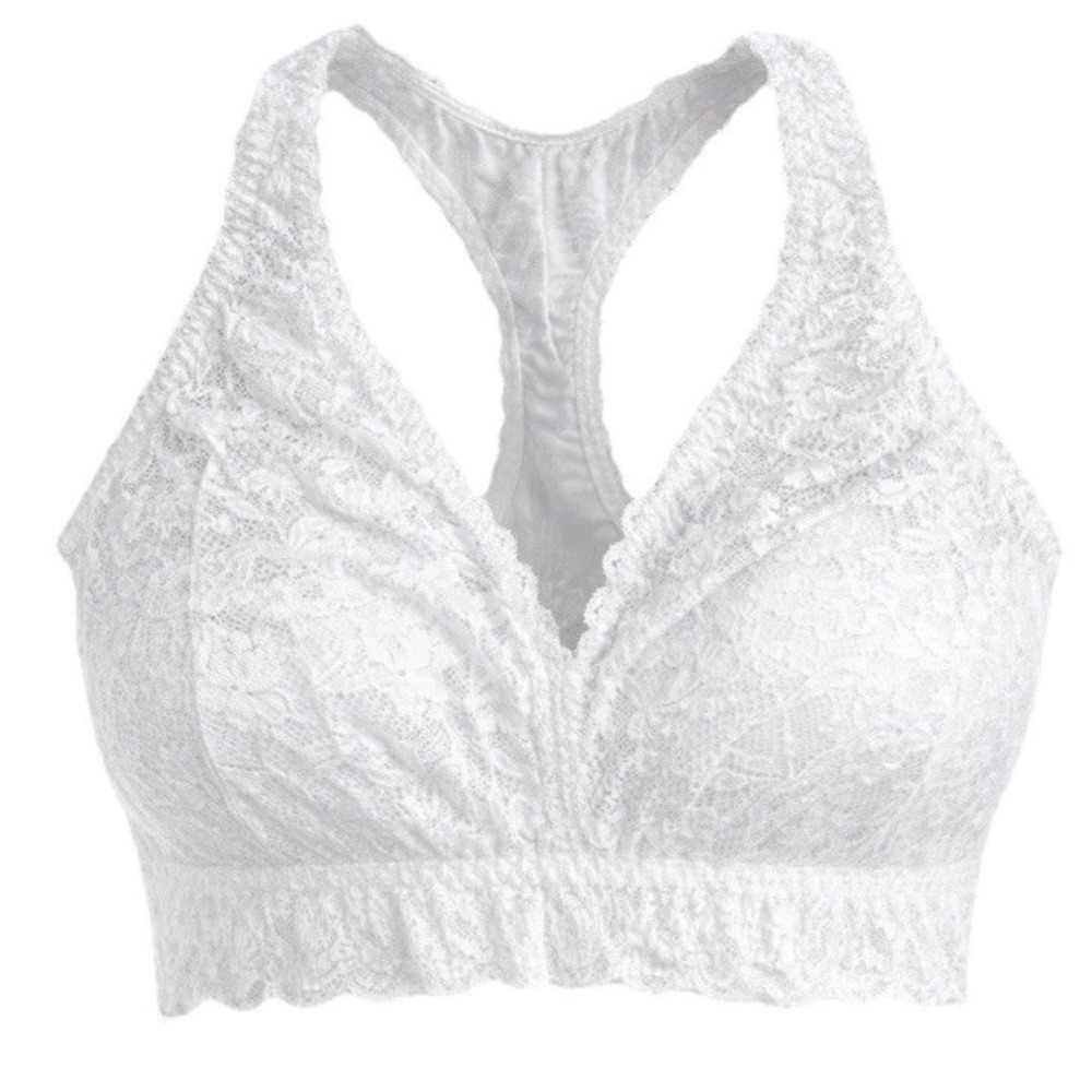 NWT Cosabella Womens Never Say Never Extended Racie Racerback Bralette 2X WHITE